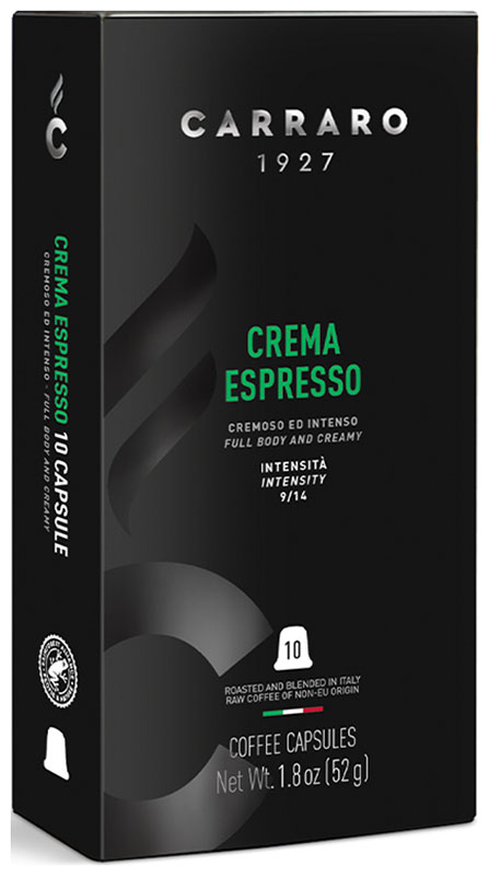 Кофе молотый в капсулах Carraro CREMA ESPRESSO 52 г (система Nespresso)