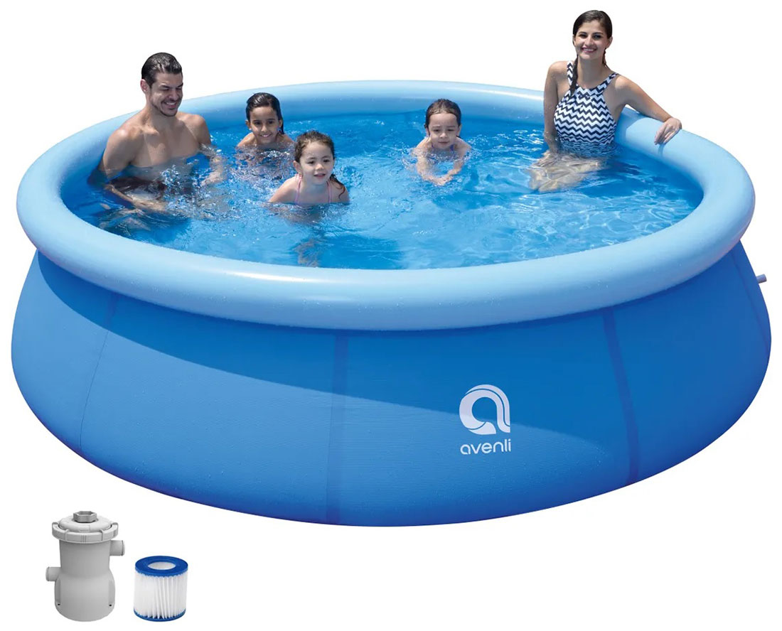 Изображение товара Круглый надувной бассейн Avenli 300x76см с фильтр-насосом для дачи и сада