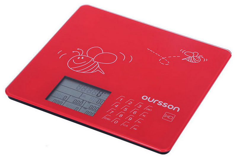 Кухонные весы Oursson KS0502GD/RD Красный