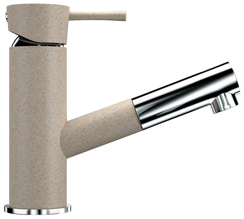 Изображение товара Кухонный смеситель Ulgran U-009 с выдвижным изливом бежевый