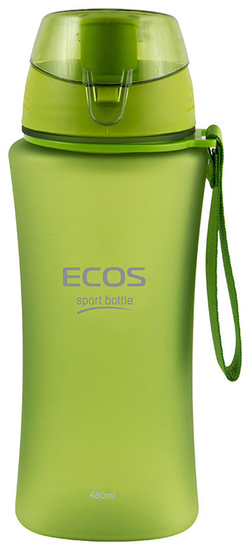 Изображение товара Бутылка для воды Ecos SK5014 480 мл зеленая спортивная с ситечком