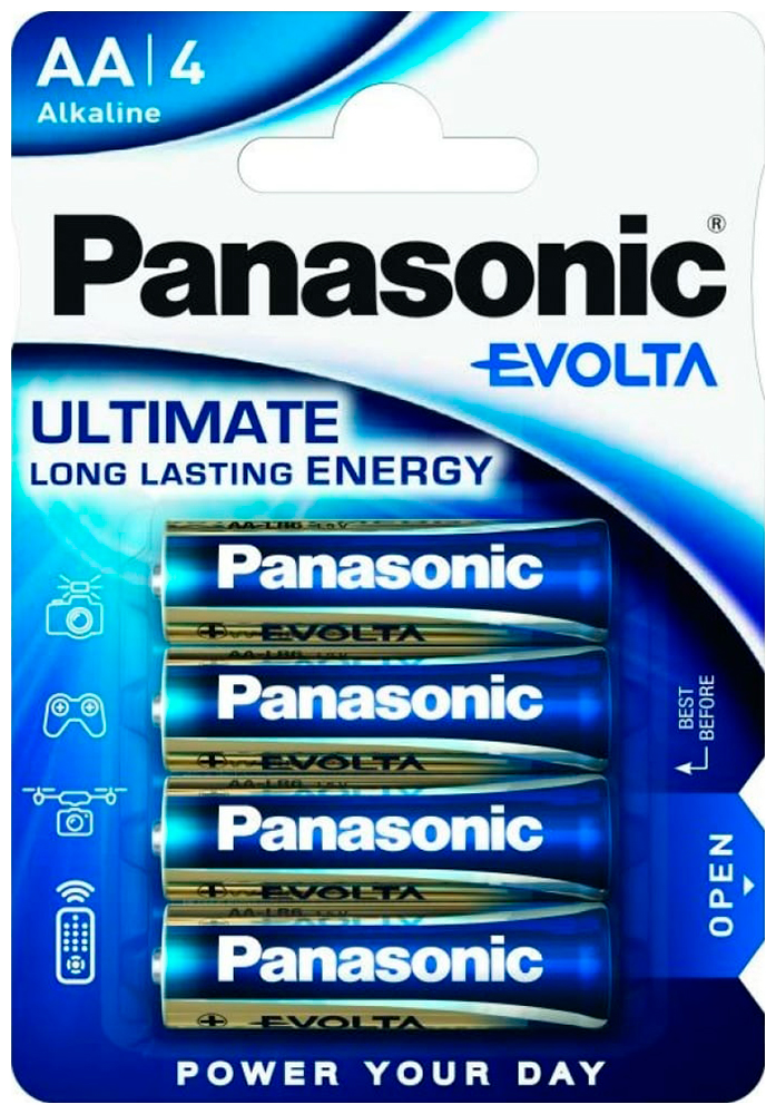 Батарейки Panasonic LR6 Evolta BL4 4шт батарейки panasonic lr03 everyday power bl4 4шт