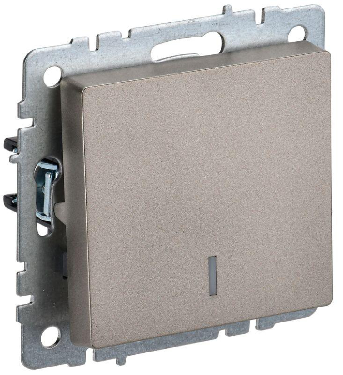 Изображение товара Выключатель 1-кл. СП BRITE ВС10-1-1-БрШ 10А с индикатором, шампань