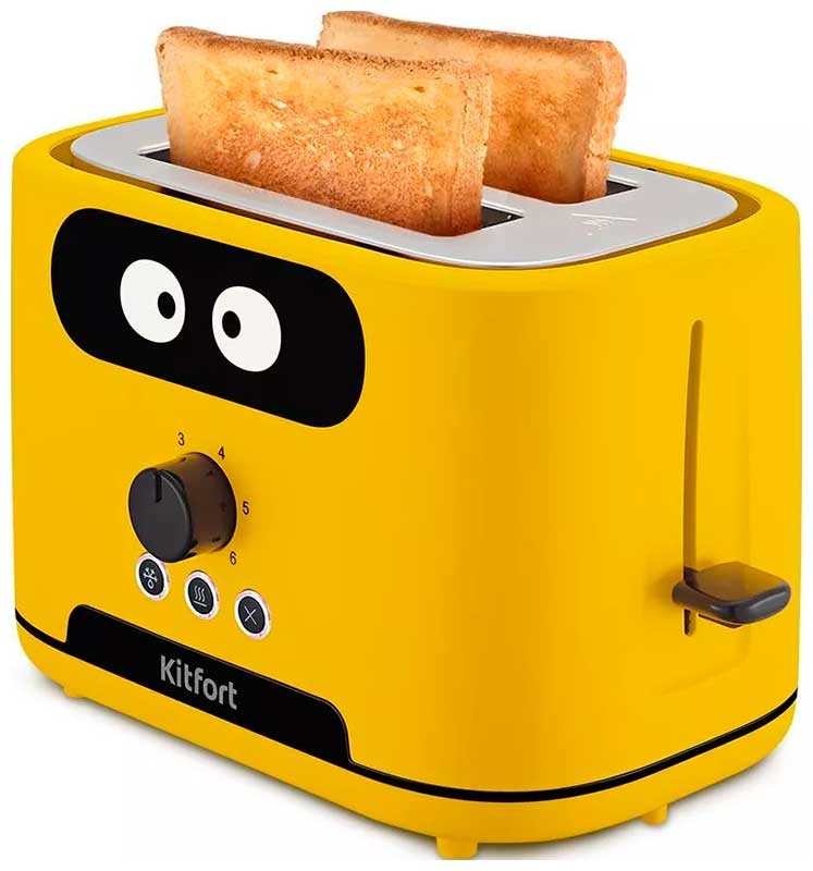 Тостер Kitfort КТ-4093-1 желтый тостер kitfort kt 4093 1 желтый