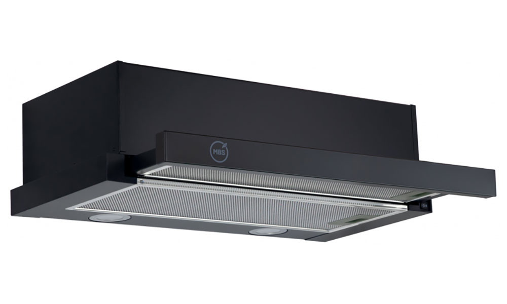 Изображение товара Вытяжка MBS ARALIA 150 BLACK телескопическая с LED освещением и двухскоростным управлением