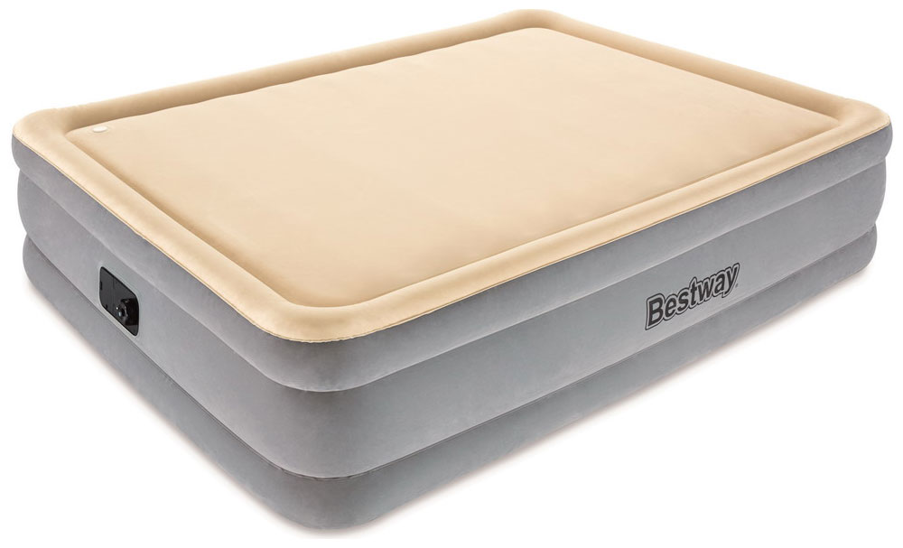 

Кровать надувная BestWay FoamTop Comfort Raised Airbed Queen 67486 BW, Серый/бежевый