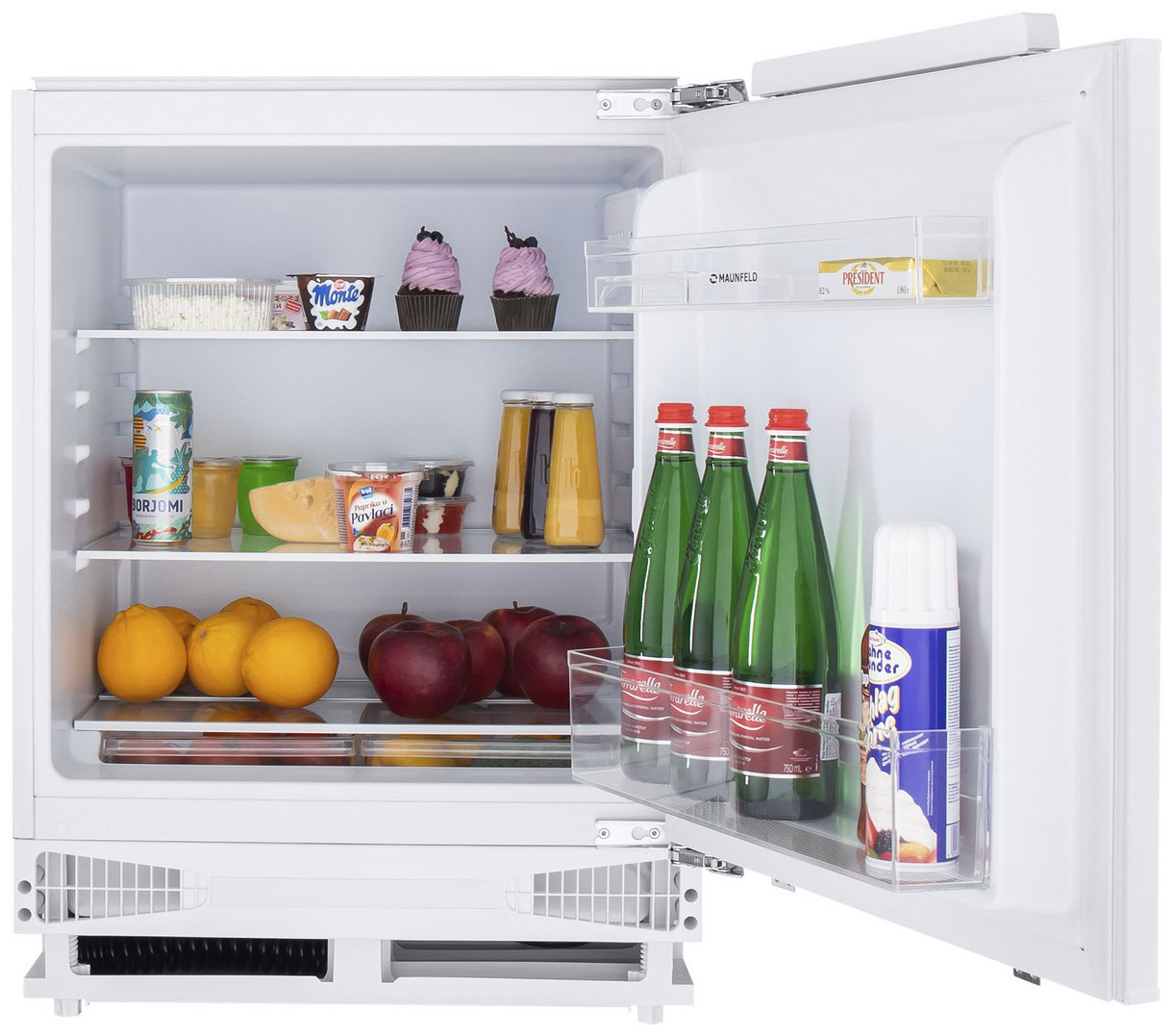 Встраиваемый однокамерный холодильник MAUNFELD MBL88SW холодильник однокамерный maunfeld mbl88sw 87x59 6 см 1 компрессор цвет белый