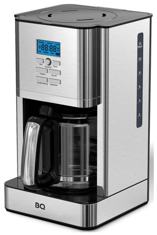 Изображение товара Капельная кофеварка BQ CM1004 стальной-черный 1.8 л 1000 Вт