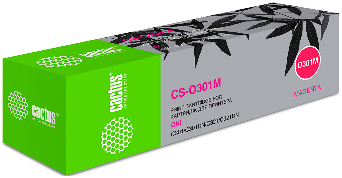 

Тонер-картридж Cactus CS-O301M для OKI C301/321, пурпурный, ресурс 1500 страниц