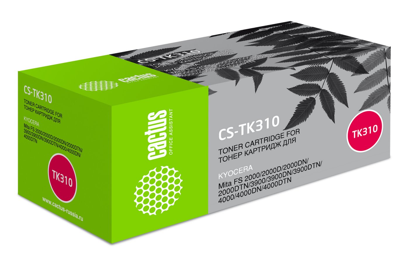 Изображение товара Картридж лазерный Cactus CS-TK310 TK-310 черный (12000стр.) для Kyocera Mita FS 2000/2000D/2000DN/2000DTN/3900/3900DN/3900DTN/4000