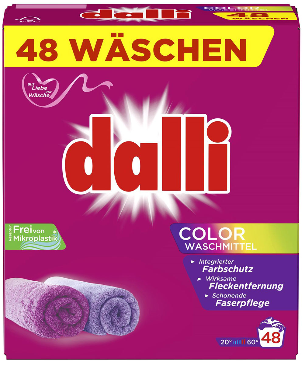 Стиральный порошок Dalli Color, 3.12 кг, 48 стирок