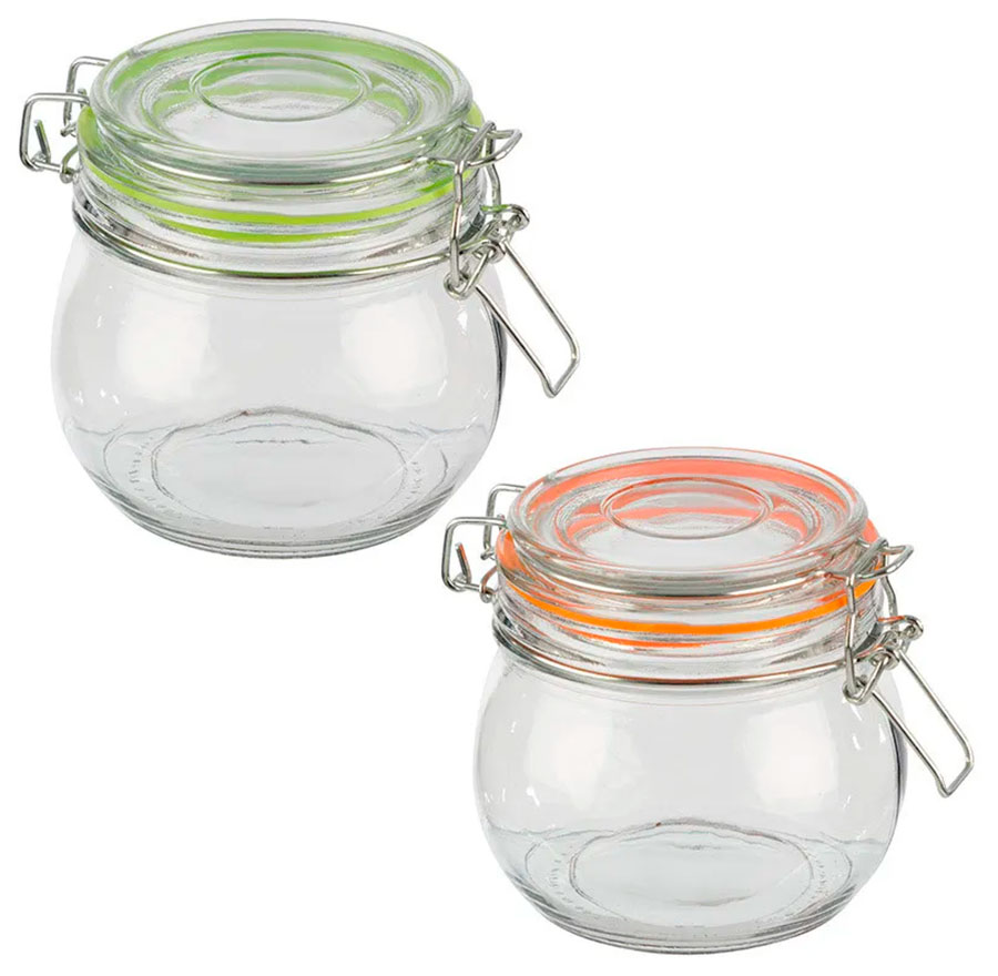 Изображение товара Стеклянная банка Mallony BRAVO 500 мл с бугельным замком для хранения продуктов