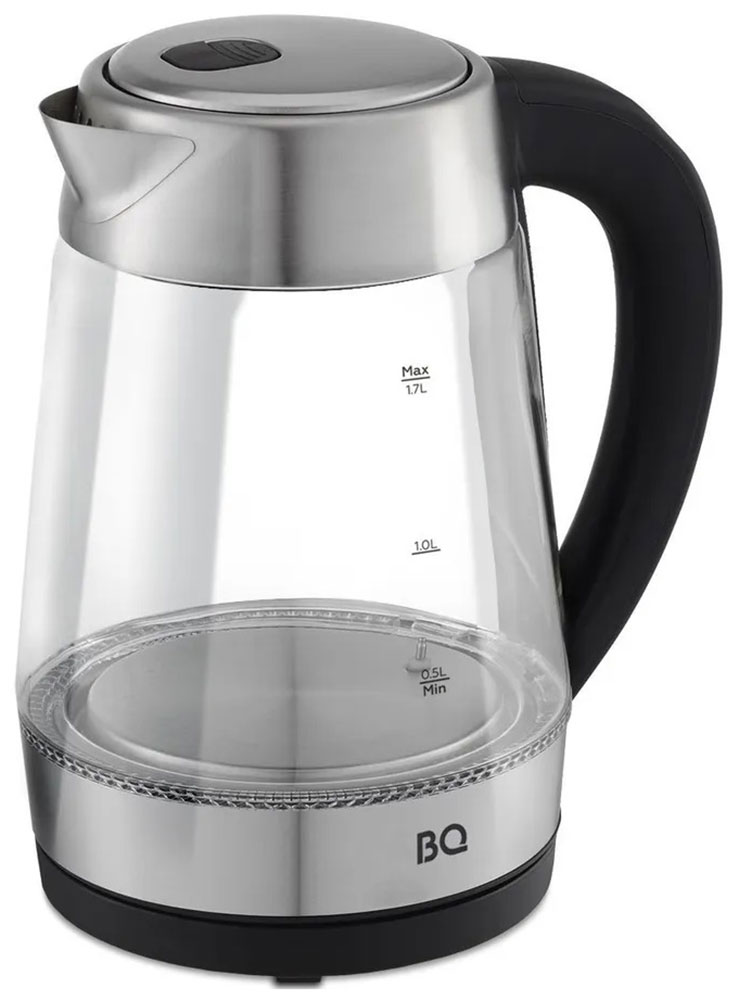 Изображение товара Чайник электрический BQ KT1700G, черный/стальной