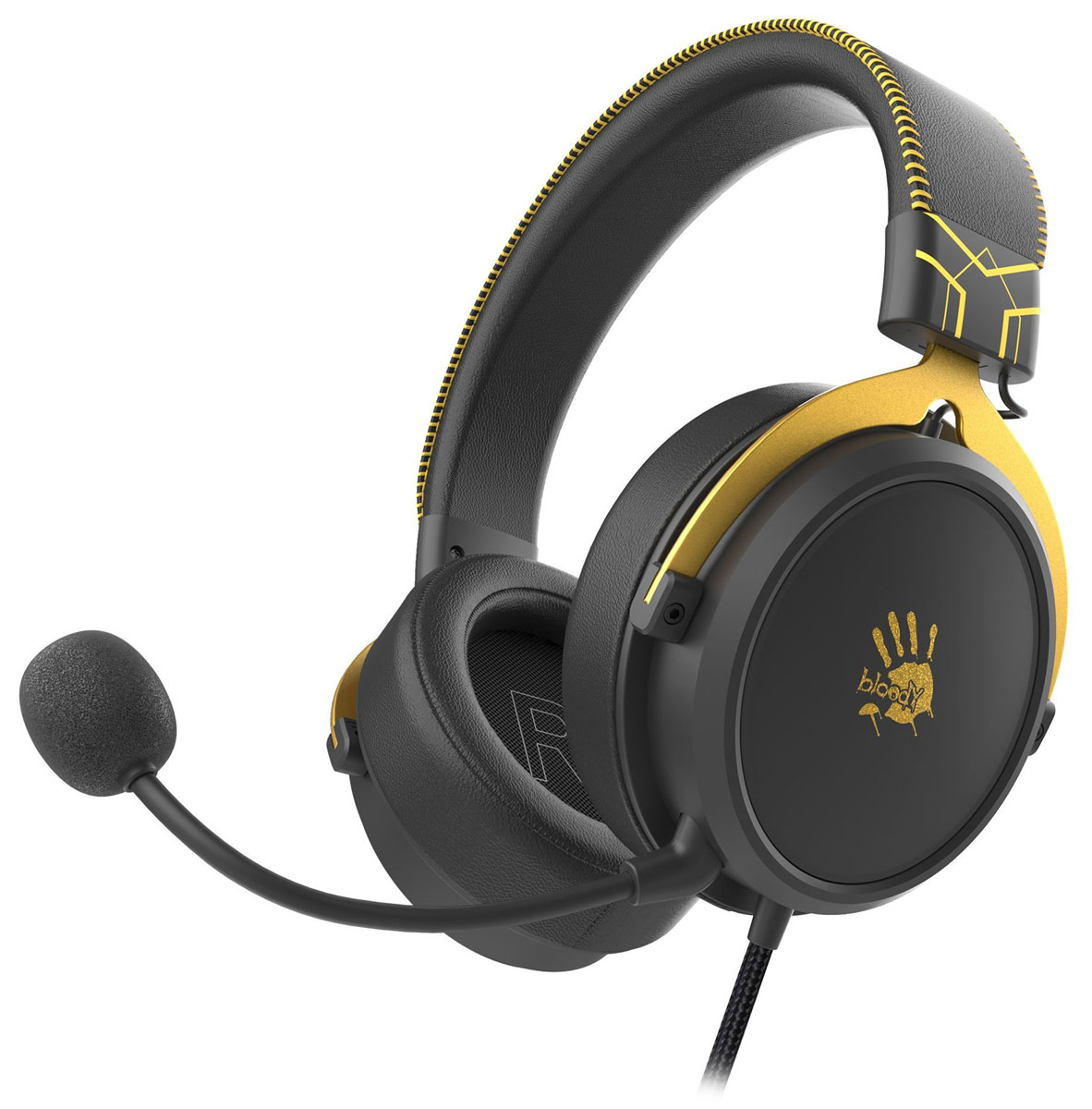 Изображение товара Компьютерная гарнитура A4Tech Bloody M590i, желтый/серый, 1 м, мониторные, USB (M590I SPORTS LIME)