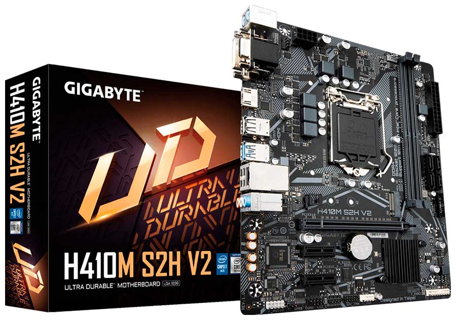 Изображение товара Материнская плата Gigabyte H410M S2H V2 (LGA1200, mATX)