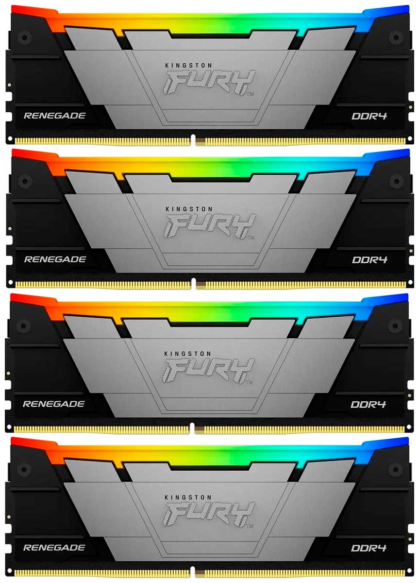 Изображение товара Kingston DDR4 64Gb (4x16Gb) 3200MHz FURY Renegade RGB Оперативная память