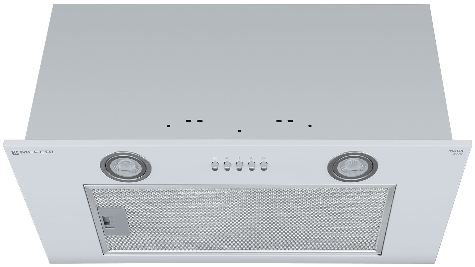 Изображение товара Вытяжка кухонная Meferi INBOX60WH ULTRA белая 1100 м3/ч с галогеновым освещением