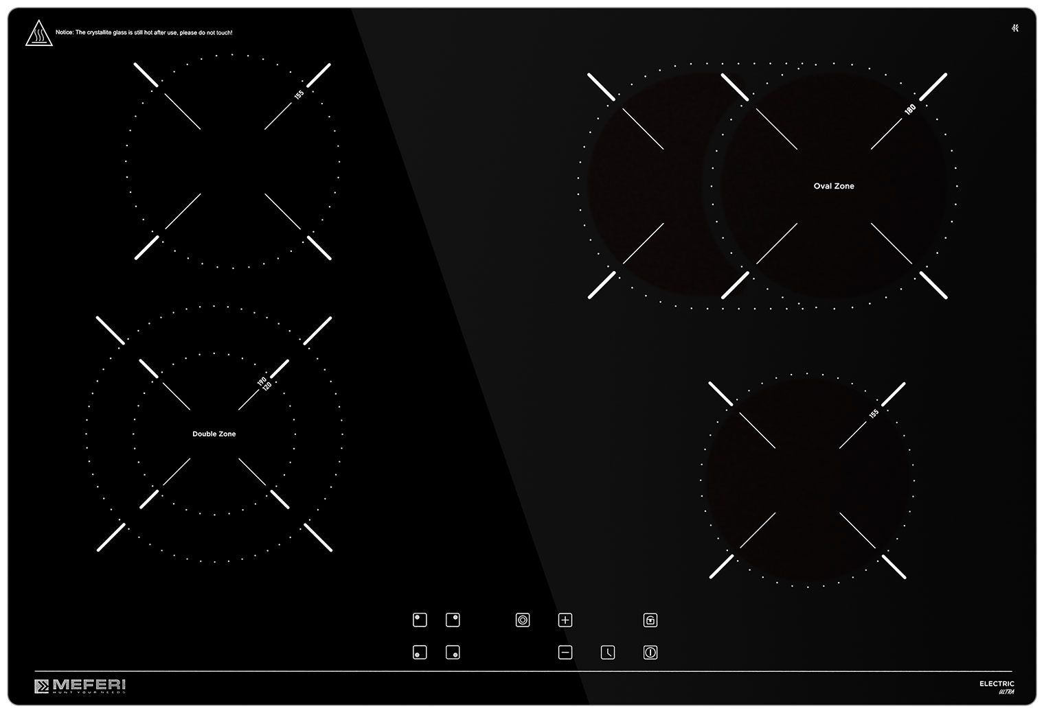 

Электрическая варочная панель Meferi MEH754BK ULTRA черный