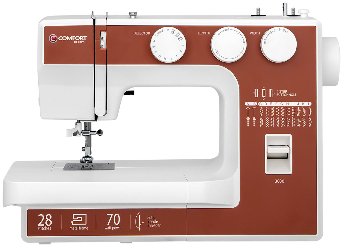 Изображение товара Универсальная швейная машина Comfort 3030 электромеханическая 28 операций