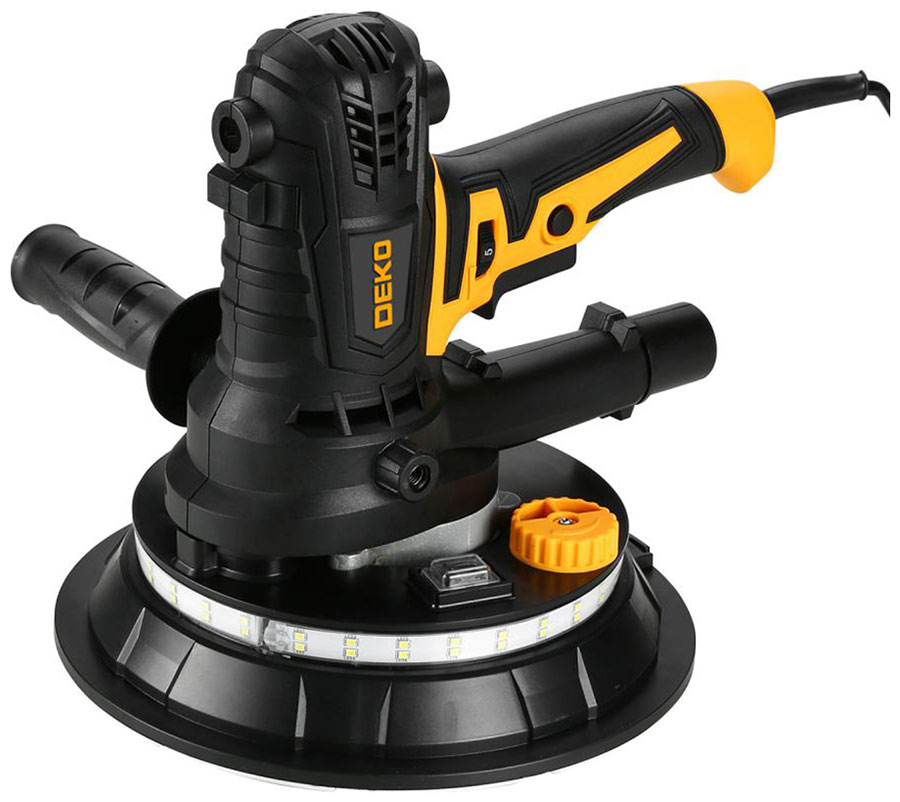 Шлифмашина для стен Deko DKWS1050, LED, 180 мм, 1050 Вт, оранжевый