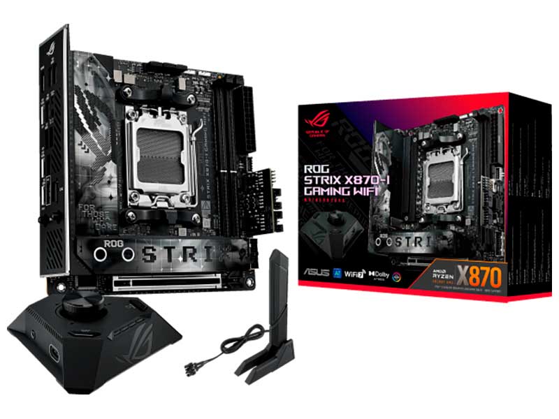 Изображение товара Материнская плата Asus ROG STRIX X870-I GAMING WIFI (AM5, mini-ITX)