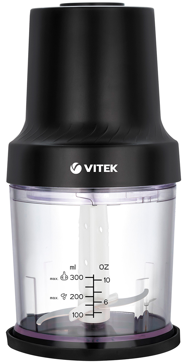 Измельчитель электрический Vitek VT-7131, 0.3л., 800Вт, черный