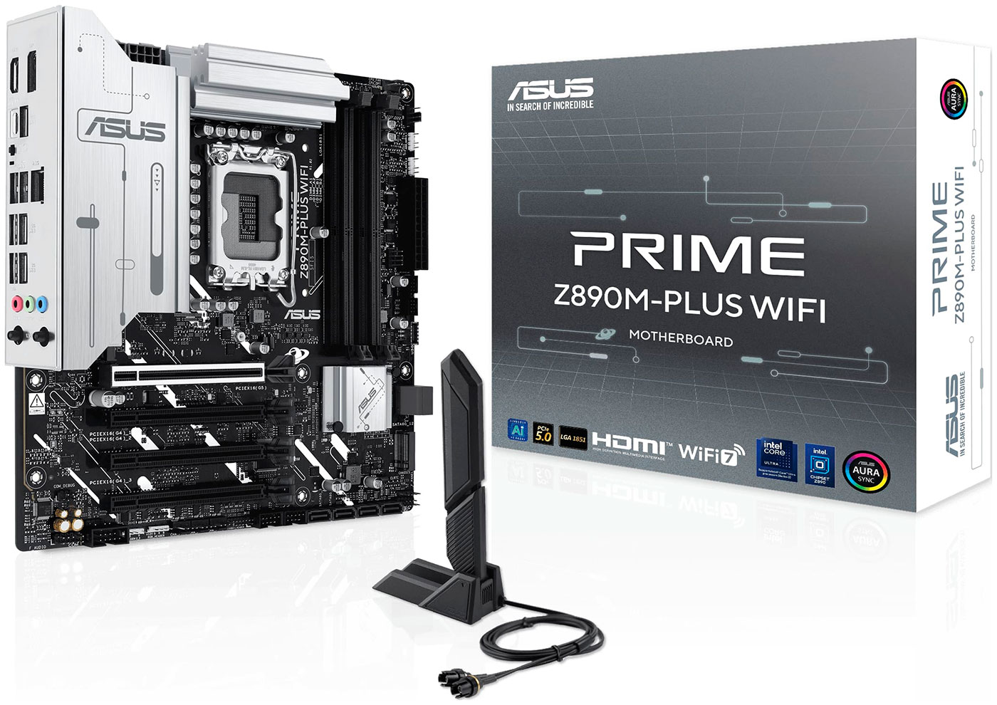 Изображение товара Материнская плата Asus PRIME Z890M-PLUS WIFI LGA1851 microATX Wi-Fi Bluetooth