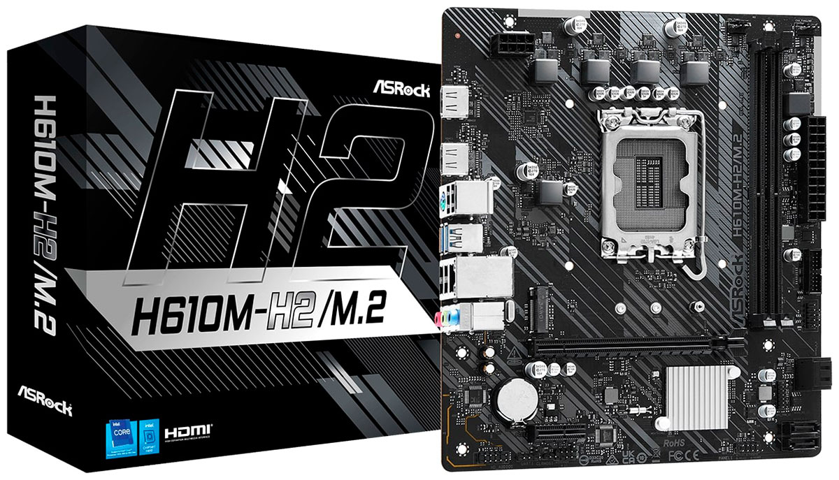 Изображение товара Материнская плата Asrock H610M-H2/M.2 (LGA1700, mATX)