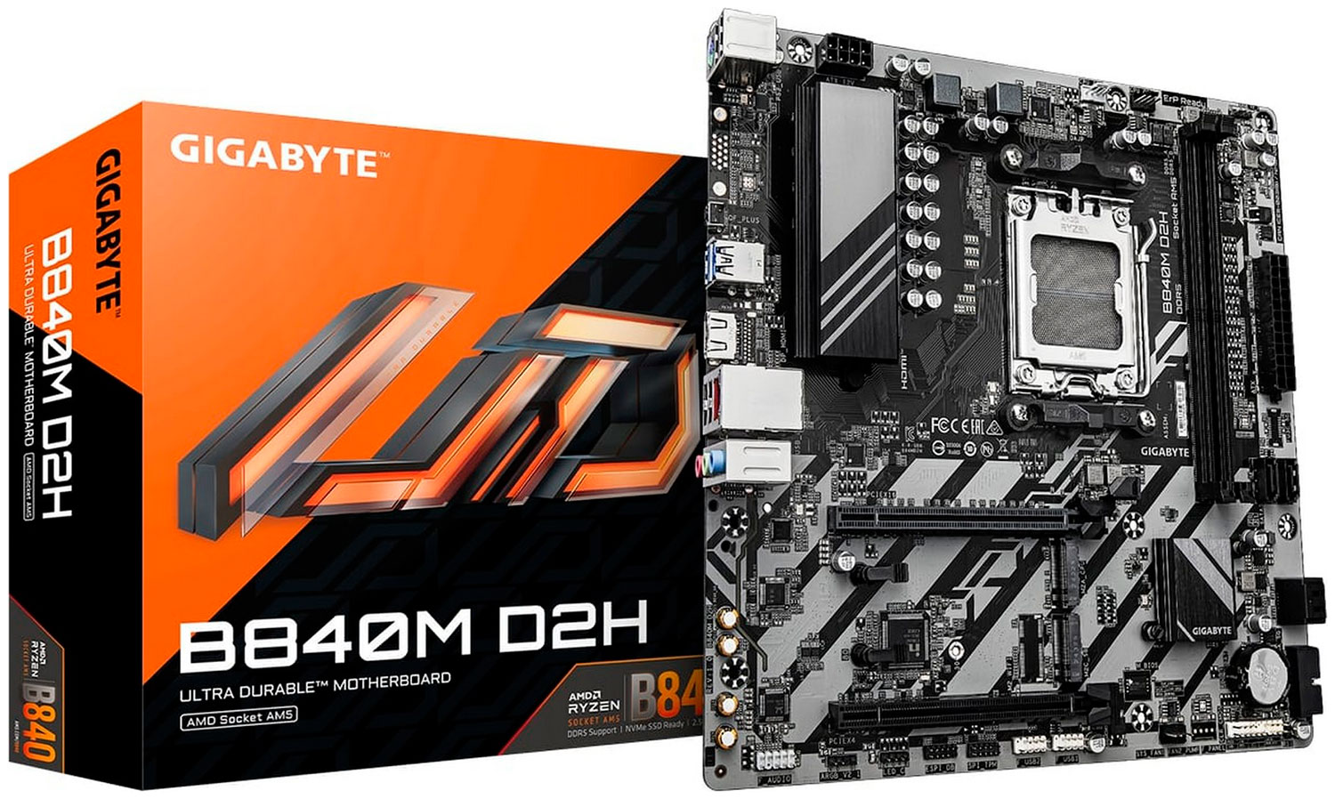 Изображение товара Материнская плата Gigabyte B840M D2H AM5 MicroATX DDR5 PCIe 4.0