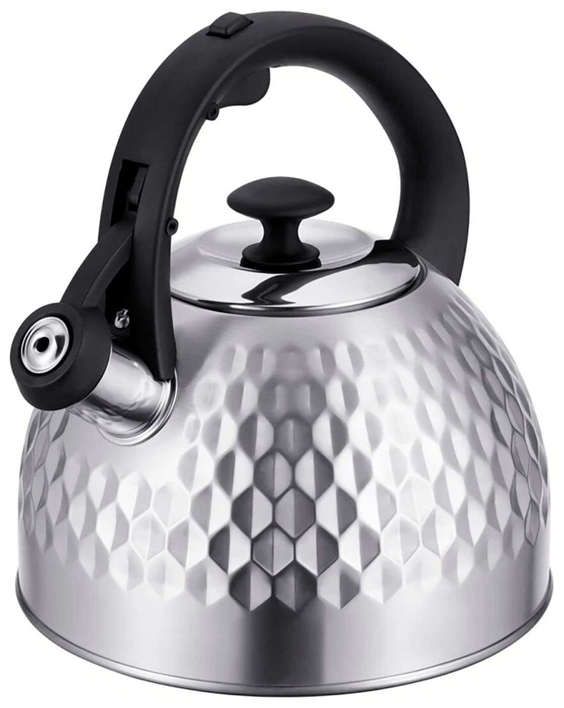 Чайник для плиты Regent inox Linea TEA, 2.6 л, со свистком, черный/металлик (93-TEA-50)