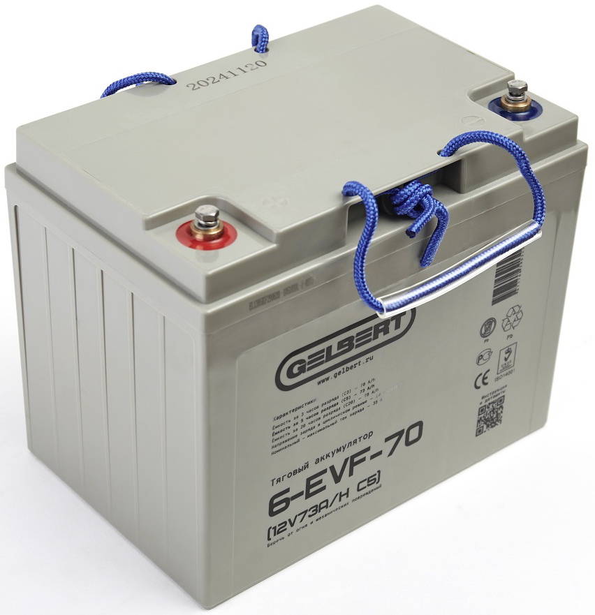 Изображение товара Тяговый аккумулятор Gelbert 6-EVF-70 (12V 73A/H C5)