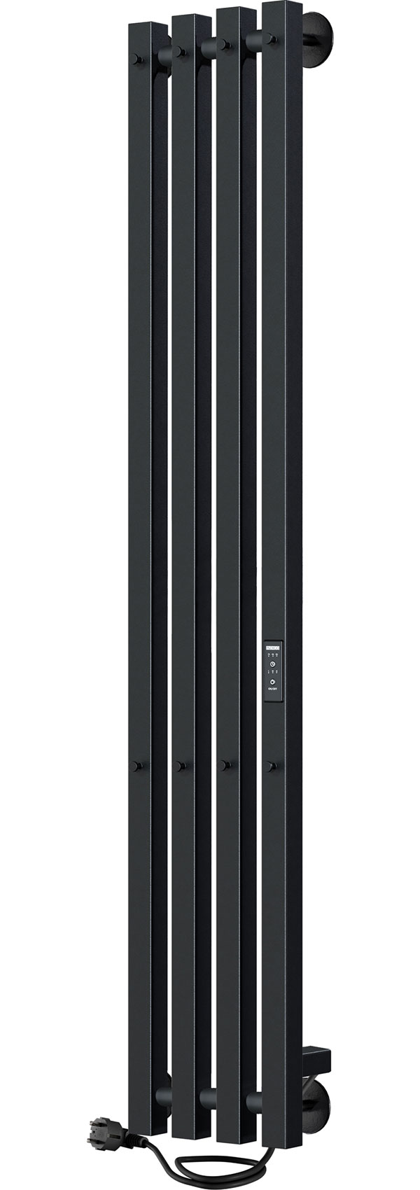 Изображение товара Электрический полотенцесушитель Indigo Style 4 PRO черный муар с терморегулятором