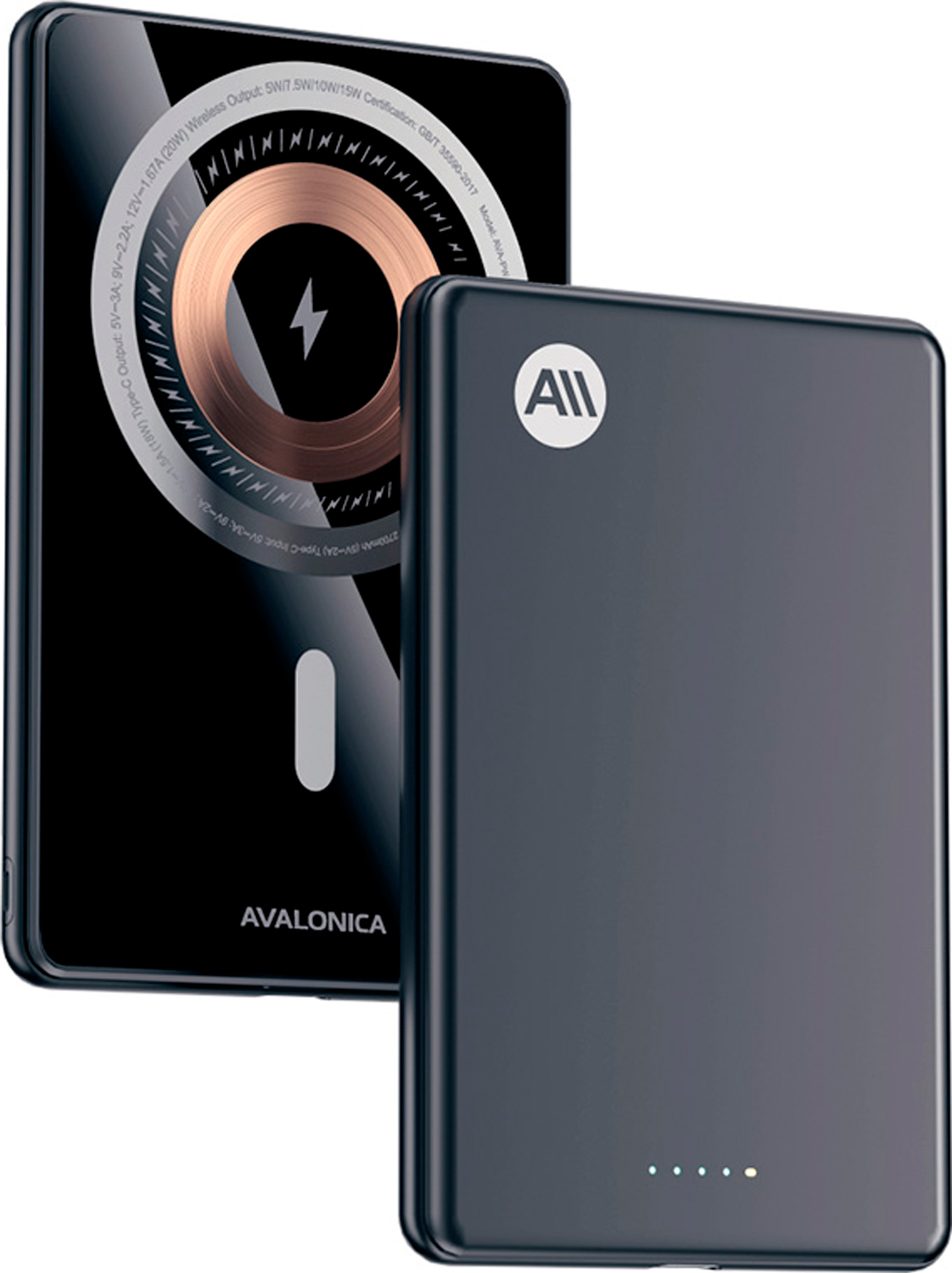 Изображение товара Внешний аккумулятор Avalonica 5000 мАч MagSafe Type-C беспроводная зарядка черный