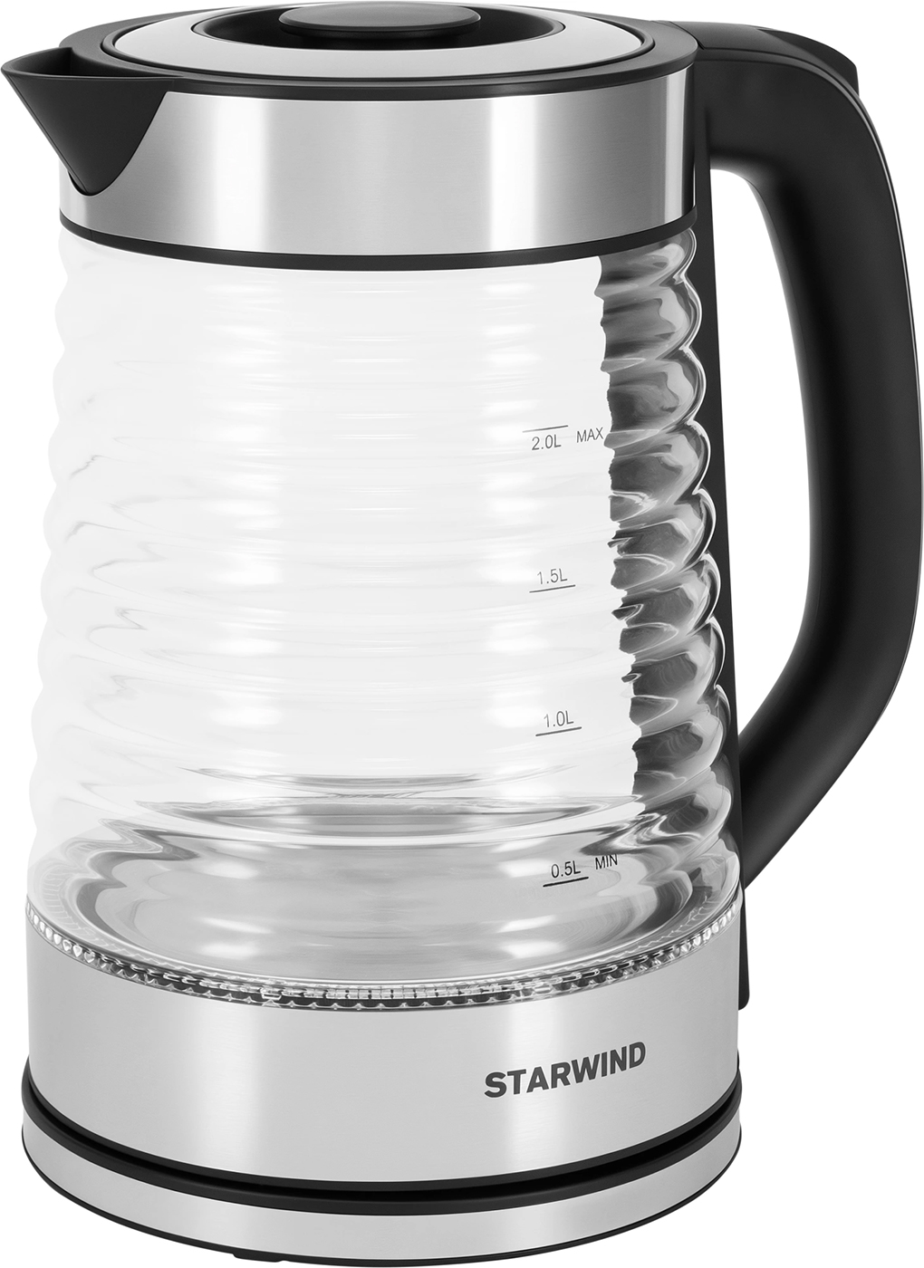 Изображение товара Электрический стеклянный чайник Starwind SKG2111 2 л с подсветкой и автоматическим отключением