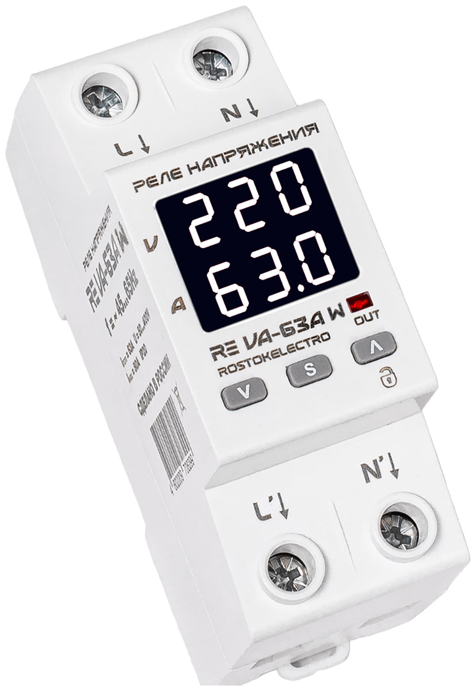 Изображение товара Реле напряжения RE VA-63A W