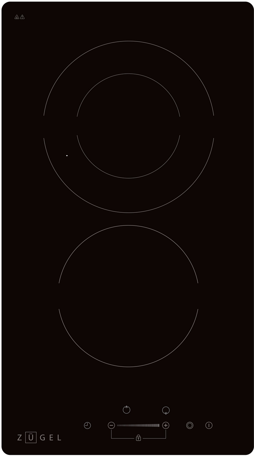 Изображение товара Электрическая варочная панель Zugel ZEH293B с 2 конфорками и сенсорным управлением