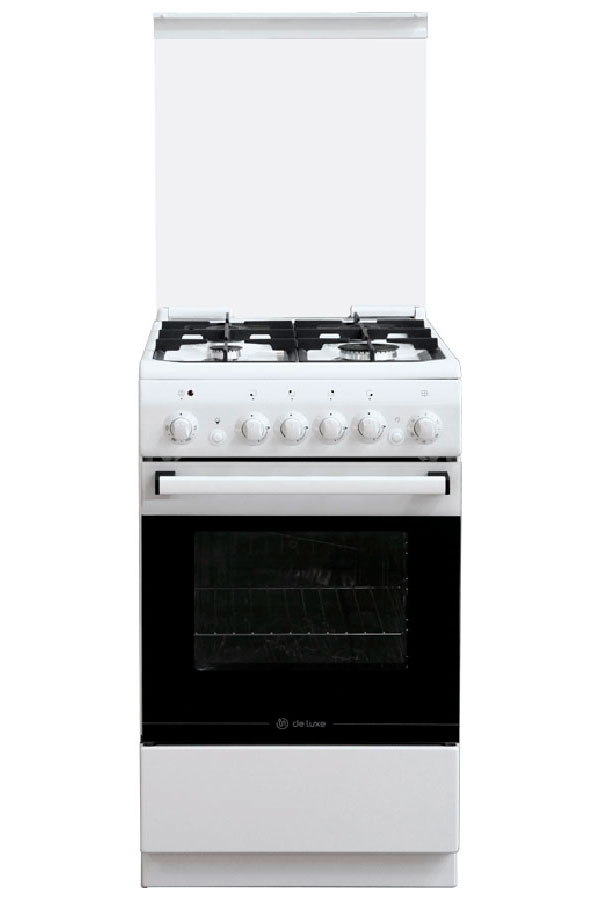 Изображение товара Комбинированная плита De luxe 506040.20 гэ(кр) ЧР с 4 газовыми конфорками и электродуховкой