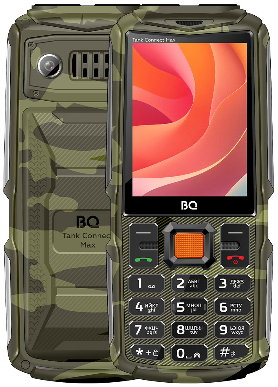 Изображение товара Мобильный телефон BQ 2830L Tank Connect Max Camouflage+Gunmetal