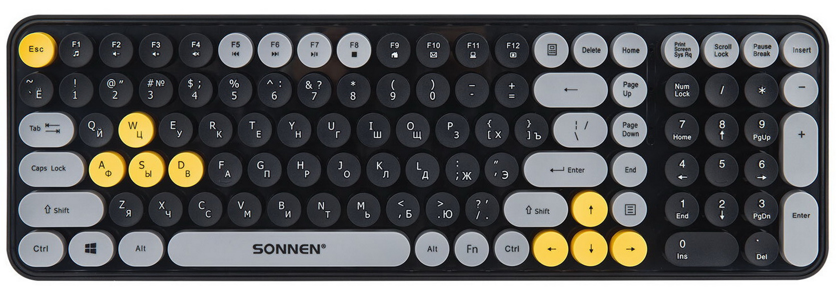 Изображение товара Клавиатура Sonnen K303, 3 цвета (513952) Изображение товара Клавиатура Sonnen K303, 3 цвета (513952)