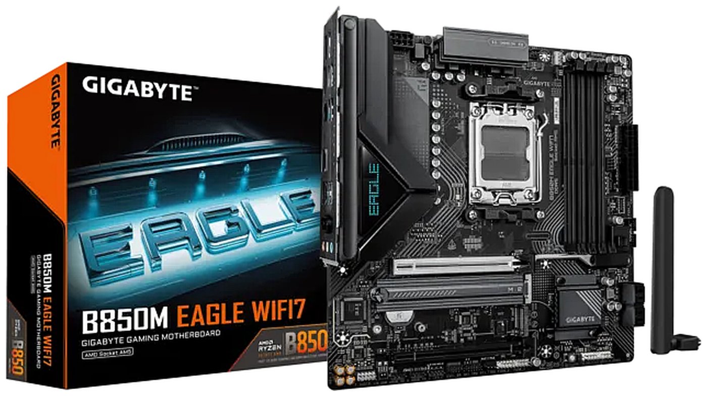 Изображение товара Материнская плата Gigabyte B850M EAGLE WIFI7 (AM5, mATX)
