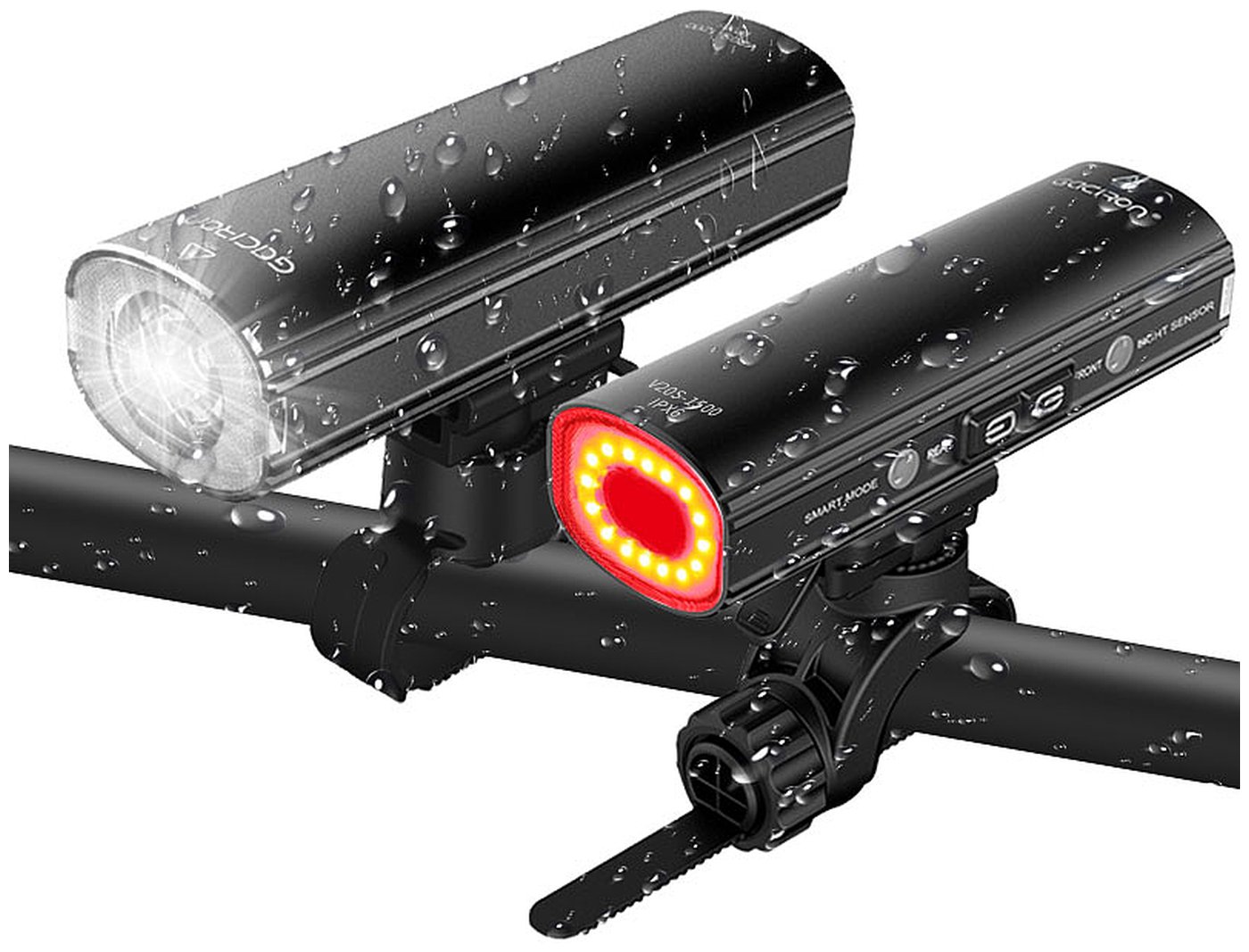 Изображение товара Велосипедный фонарь 2 в 1 Gaciron V20S-1000 передний/задний, черный