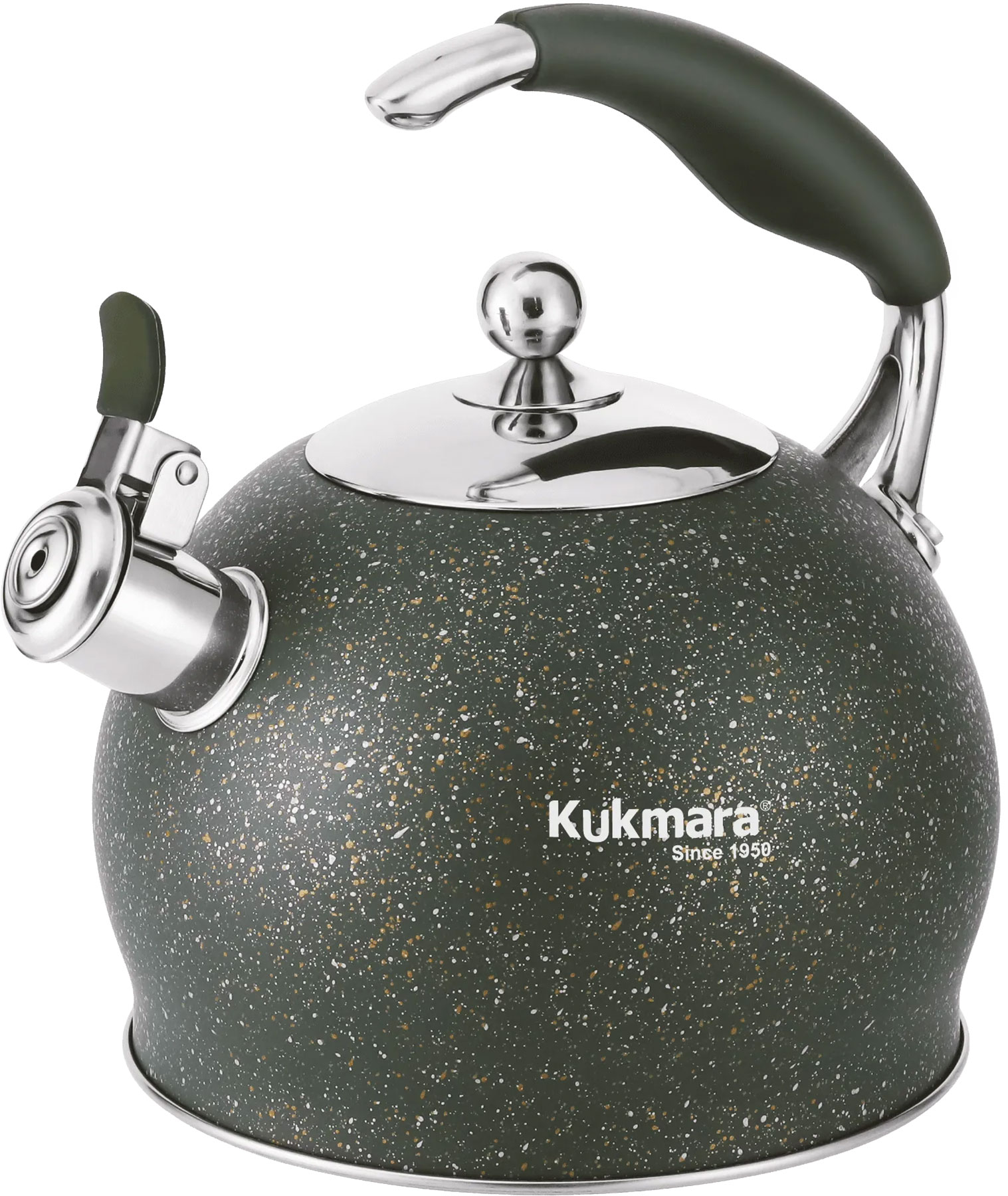 Чайник из нержавеющей стали со свистком Kukmara 3 л Malachite Ч-03 3921₽