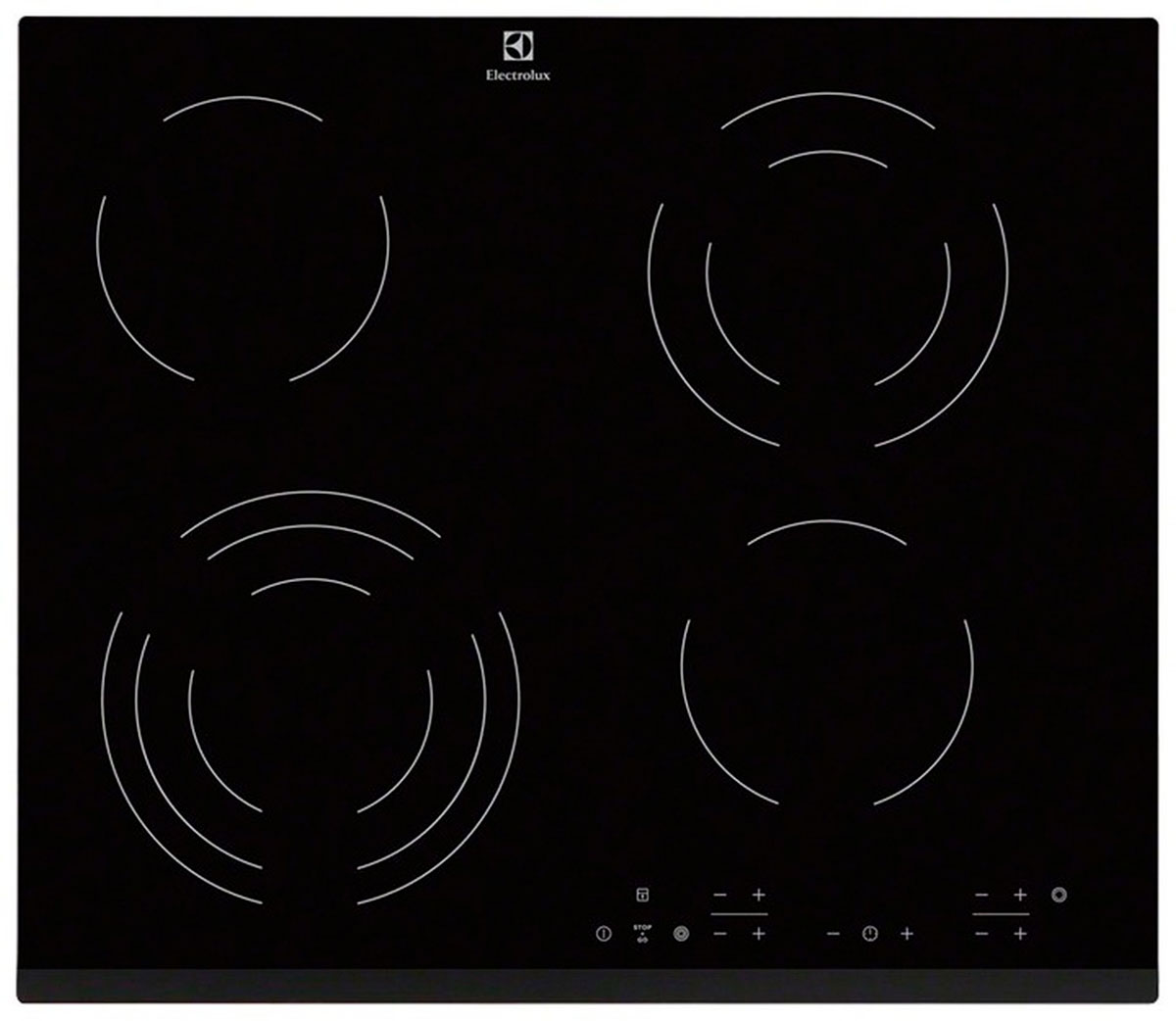 Изображение товара Электрическая варочная панель Electrolux EHF 6343 FOK стеклокерамика 4 конфорки черный