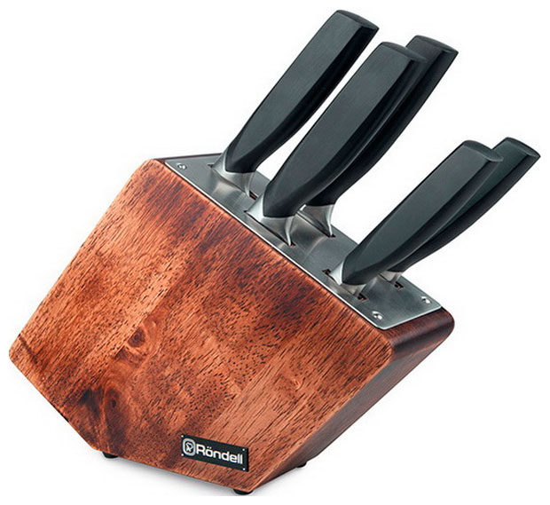 Изображение товара Набор ножей Rondell Lincor 6 пр с подставкой из дерева