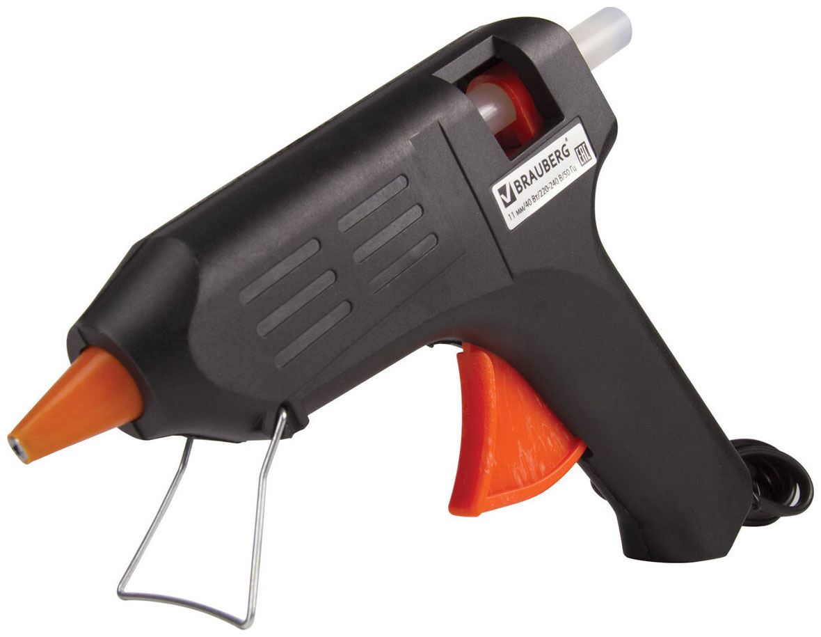 Изображение товара Клеевой пистолет Brauberg 40Вт для стержня 11мм в блистере, 670323