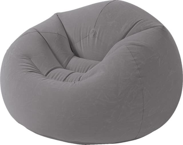 Изображение товара Надувное кресло Intex 114х114х71 см "Beanless Bag" серое, 100кг