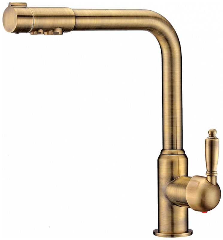 Изображение товара Кухонный смеситель Zorg ZR 320 YF-33 BR с двойным каналом и гибкой подводкой