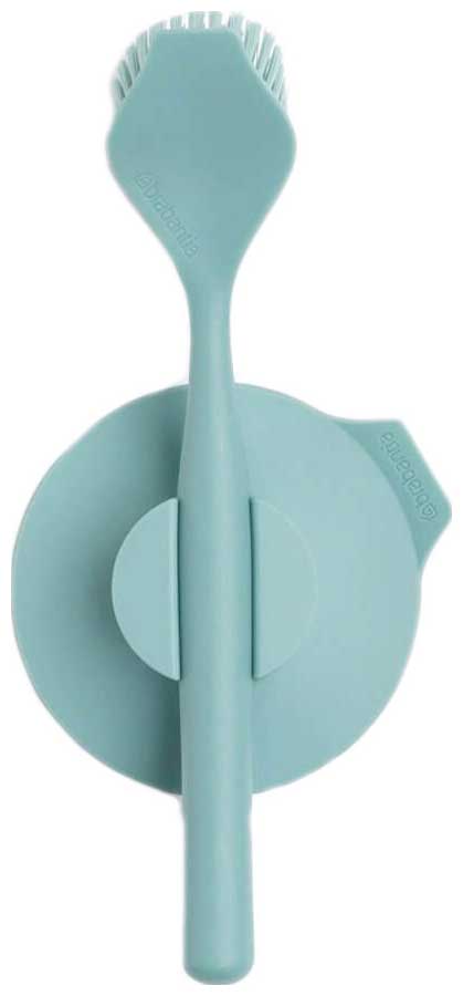 Изображение товара Щетка для мытья посуды с держателем на присоске Brabantia Sink Side 117602 мятный