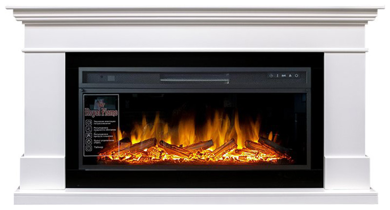 

Каминокомплект Royal Flame California с очагом Vision 42 LOG LED белый, Белый/черный