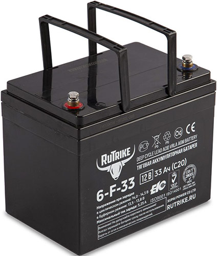 Изображение товара Тяговый аккумулятор Rutrike 6-F-33 (12V36A/H C20)